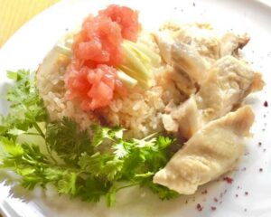 赤磐産「雄町米」を使った料理・岡山ジーハン